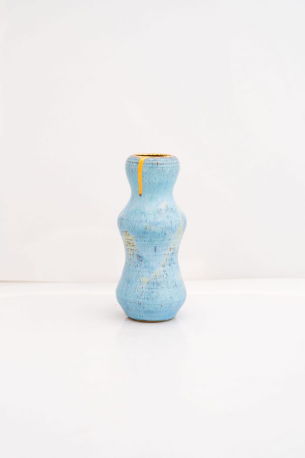 Ceramic Vase - Gold+ Green Glazed