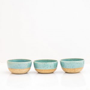 Set of 3 Bowls - Glazed Green
