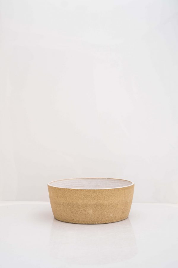 Pet Bowl - Sand White Glazed