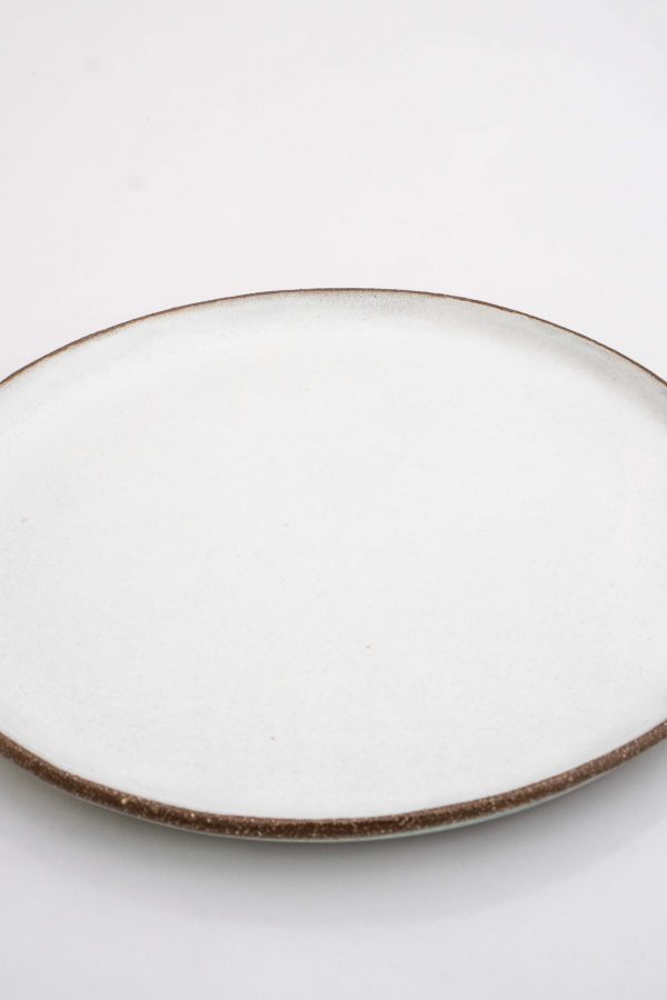White glazed plate