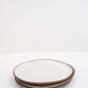 White glazed plate